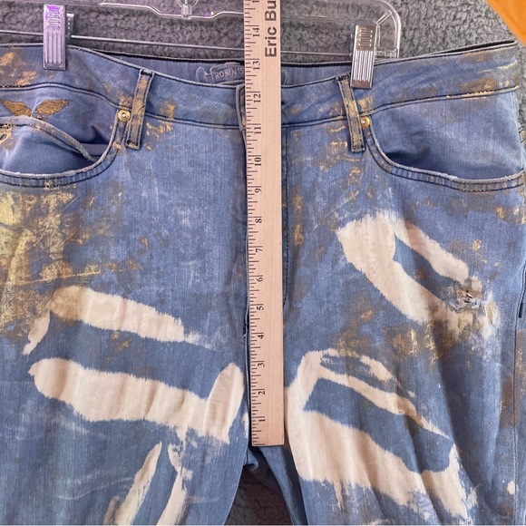 Robin's Jean Long Flap Motaro Mens Size 36 Distressed Stylish Made In The USA - Picture 3 of 13